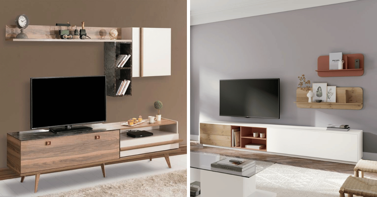 Open shelves Tv Unit