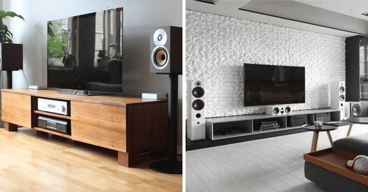 Tv Stand With Audio Speakers (2)