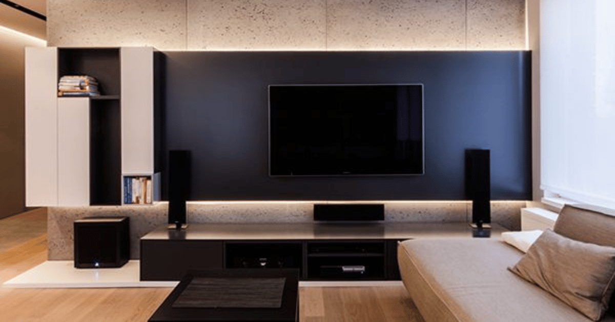 Tv unit with deals speakers